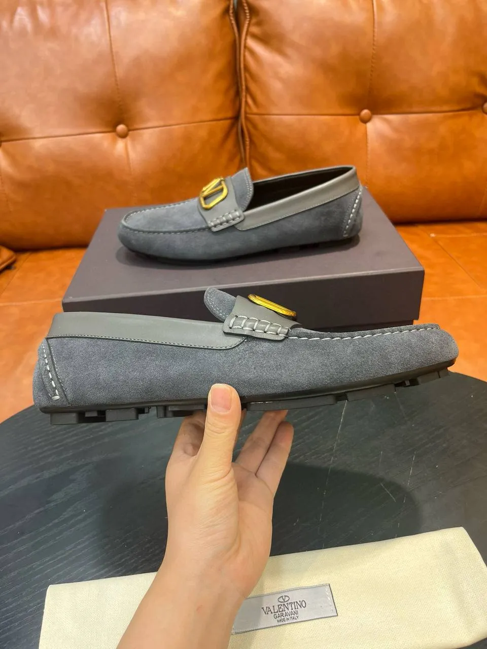 VALENTINO Мужские замшевые мокасины