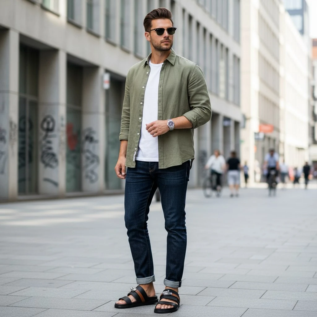 HERMES Мужские сандалии Jackson HERMES Мужские сандалии Jackson