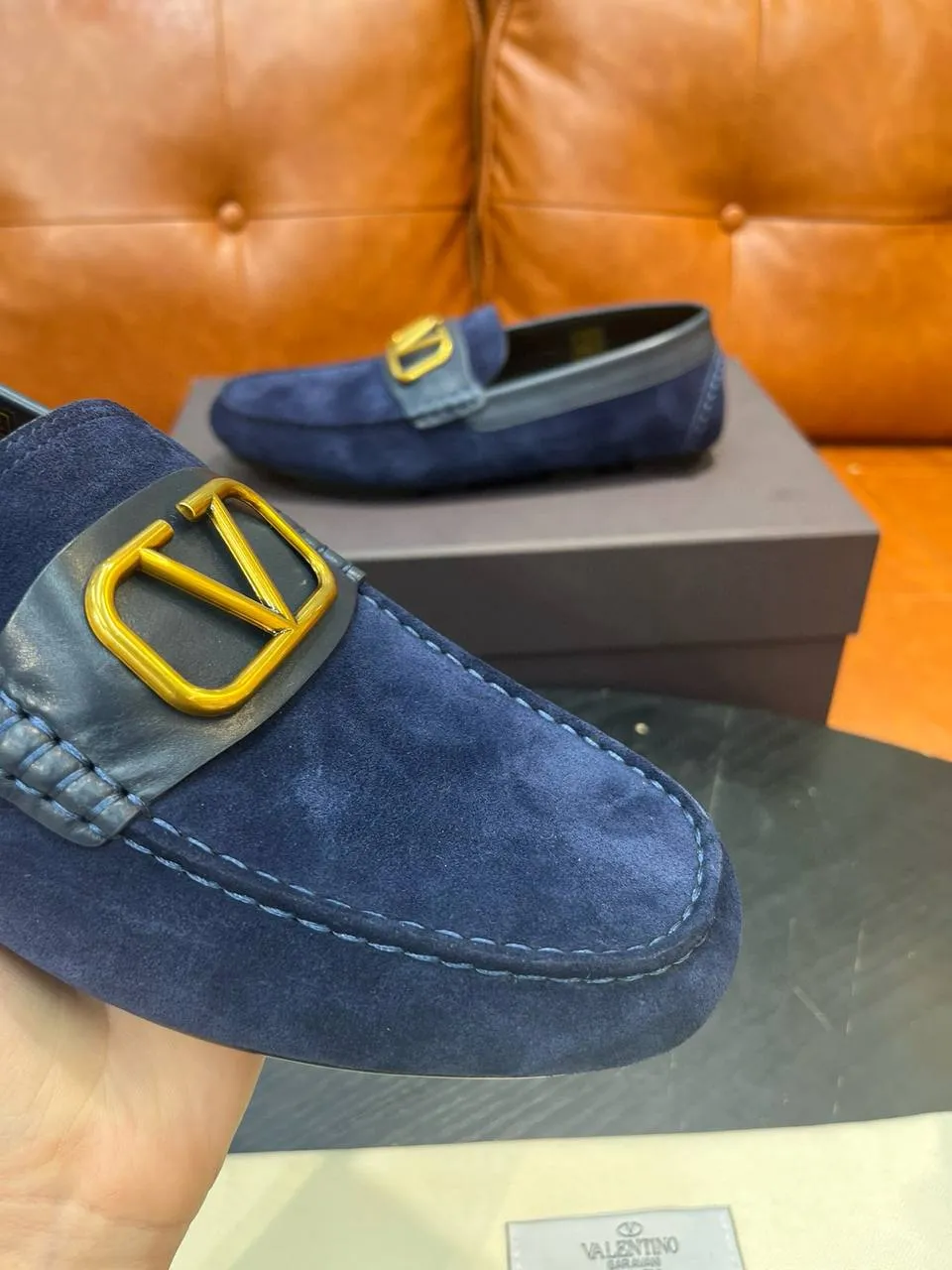 VALENTINO Мужские замшевые мокасины