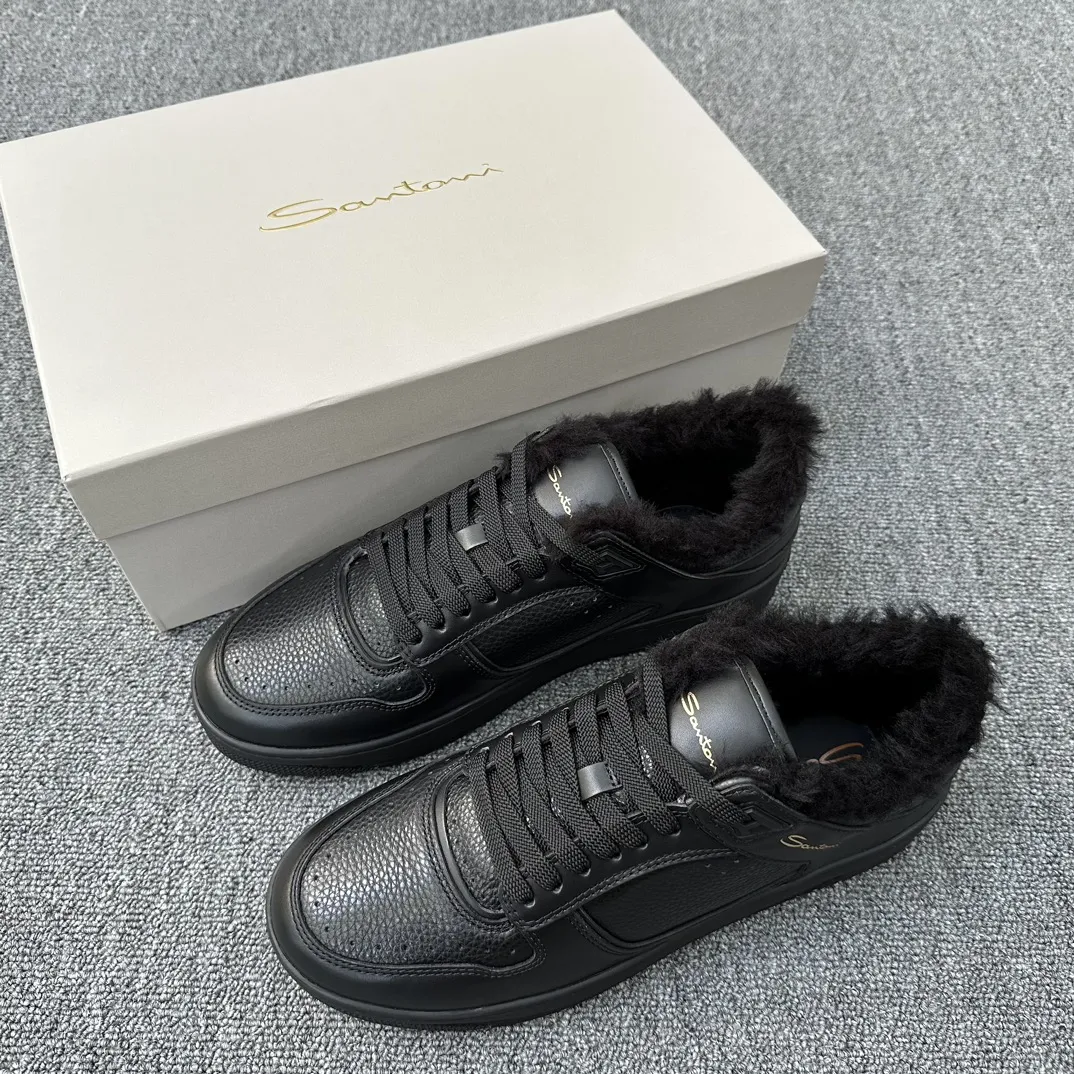 SANTONI Мужские кроссовки из телячьей кожи SANTONI Мужские кроссовки из телячьей кожи