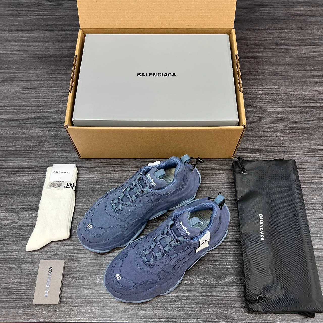 BALENCIAGA Мужские кроссовки синие BALENCIAGA Мужские кроссовки синие