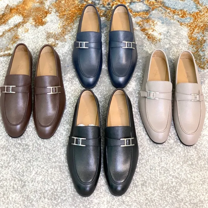 HERMES Мужские лоферы из телячьей кожи