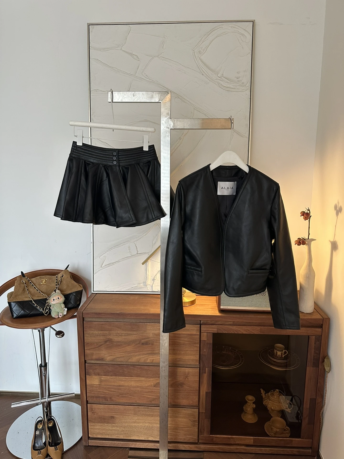 ALAIA Женский кожаный костюм ALAIA Женский кожаный костюм