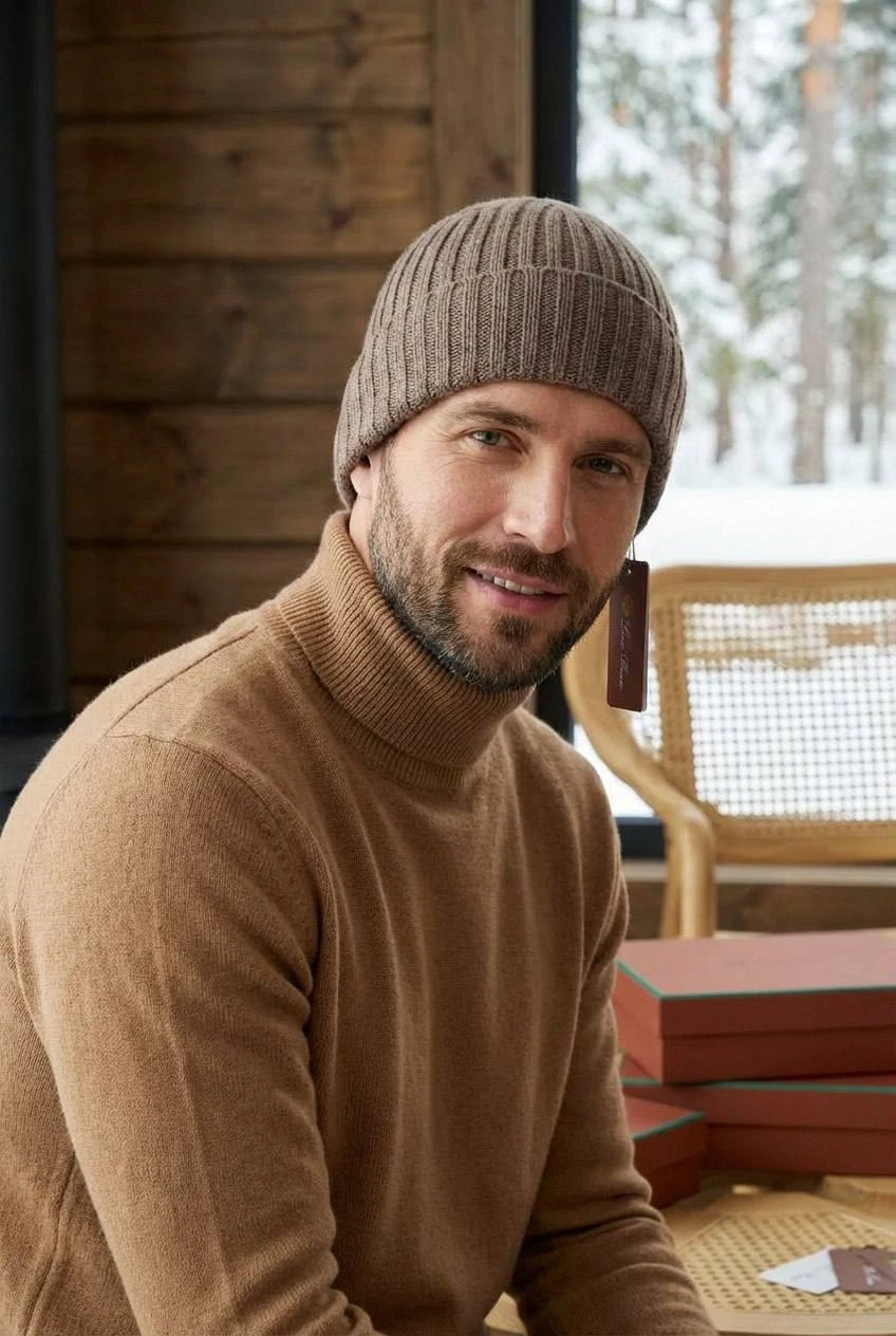 BRUNELLO CUCINELLI Мужская шапка из кашемира 