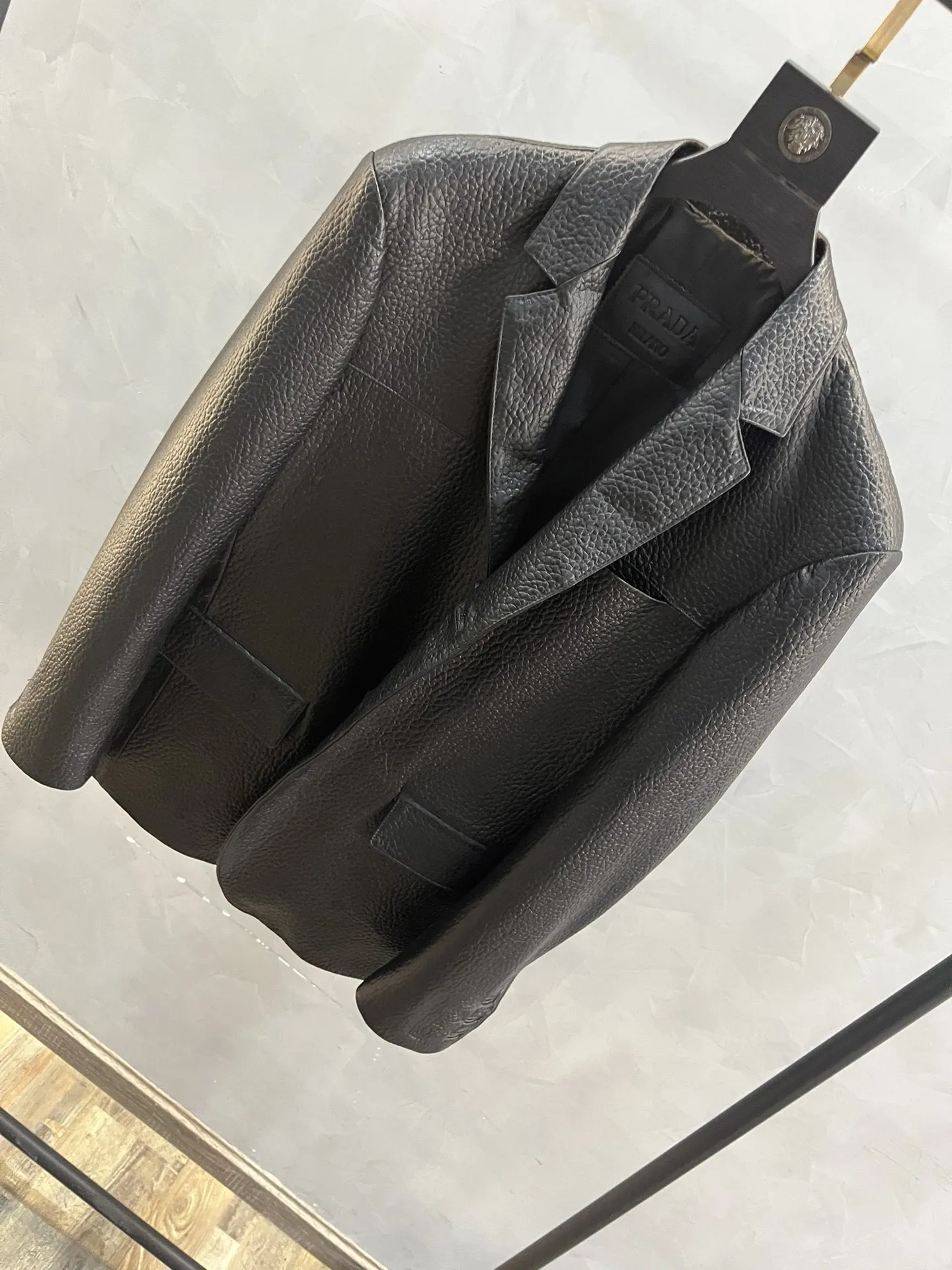 PRADA Мужской кожаный пиджак PRADA Мужской кожаный пиджак