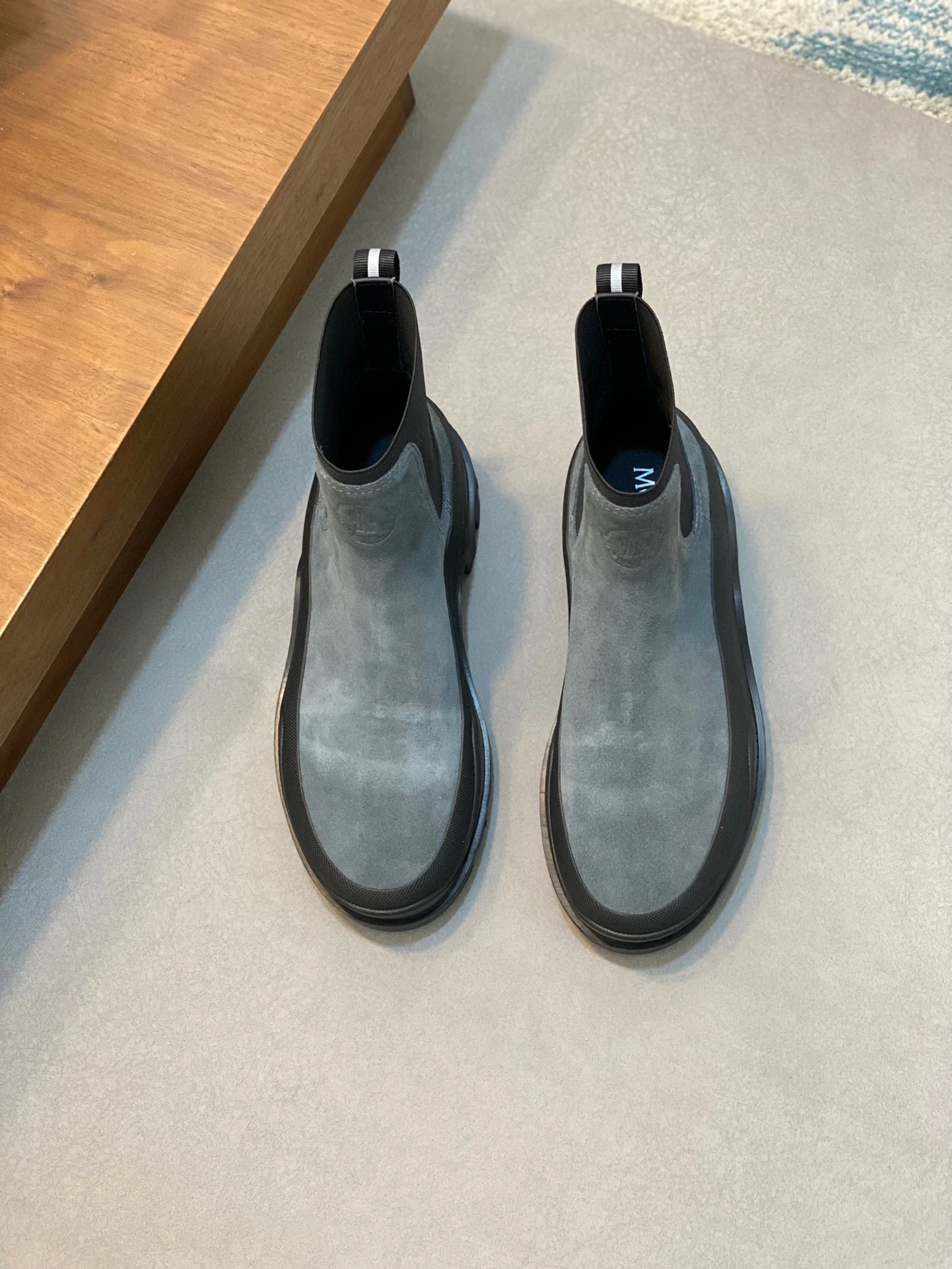 MONCLER Мужские ботинки из коровьей кожи классический силует челси