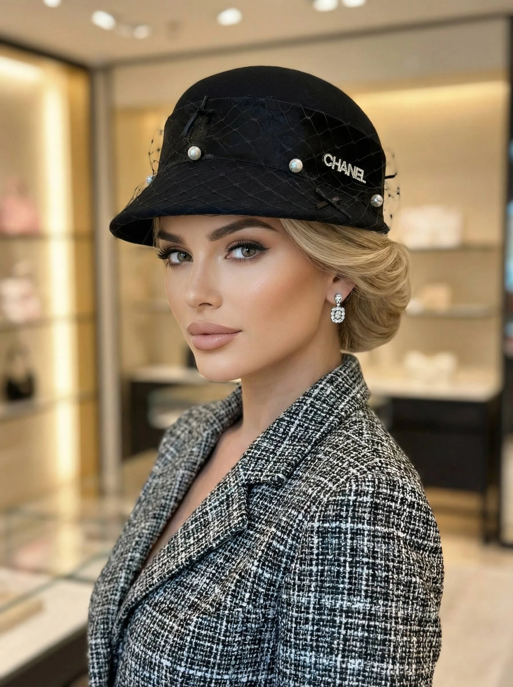 CHANEL Женская шляпа из шерсти