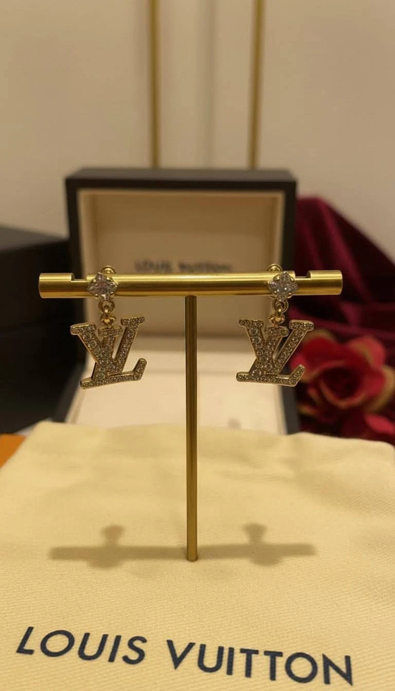 LOUIS VUITTON Женские серьги золотистые LOUIS VUITTON Женские серьги золотистые