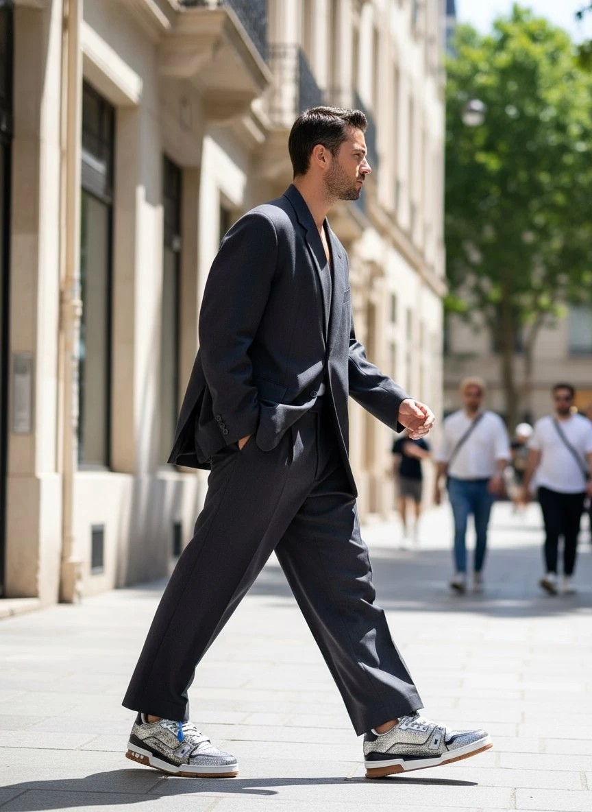 LOUIS VUITTON Мужские кроссовки в золотистой палитре LOUIS VUITTON Мужские кроссовки в золотистой палитре