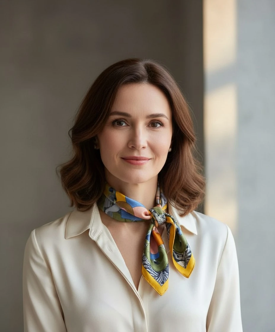 HERMES Женский платок из шелка HERMES Женский платок из шелка