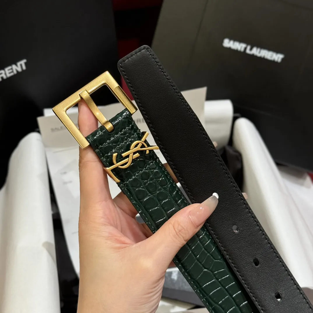 SAINT LAURENT Ремень из яловой кожи