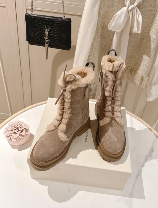 BRUNELLO CUCINELLI Женские сапоги из телячьей кожи