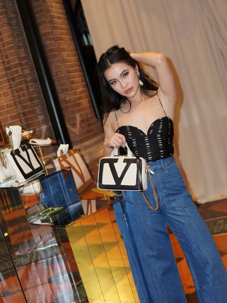 VALENTINO Женский топ в горошек VALENTINO Женский топ в горошек