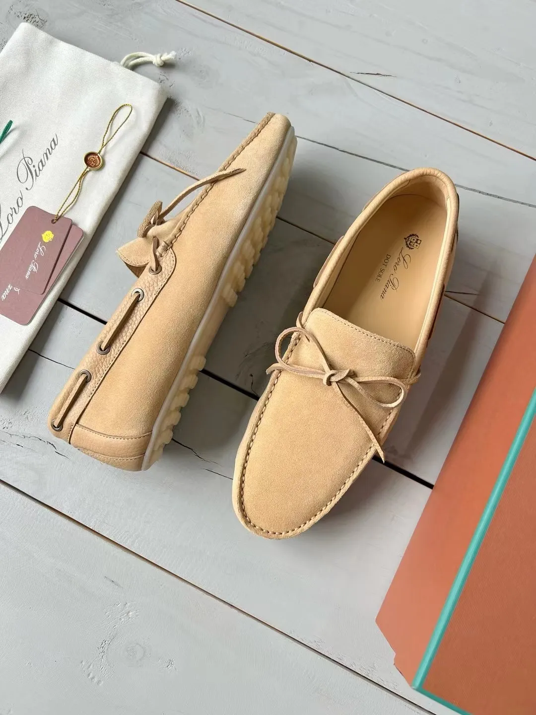 LORO PIANA Мужские мокасины с точечной подошвой