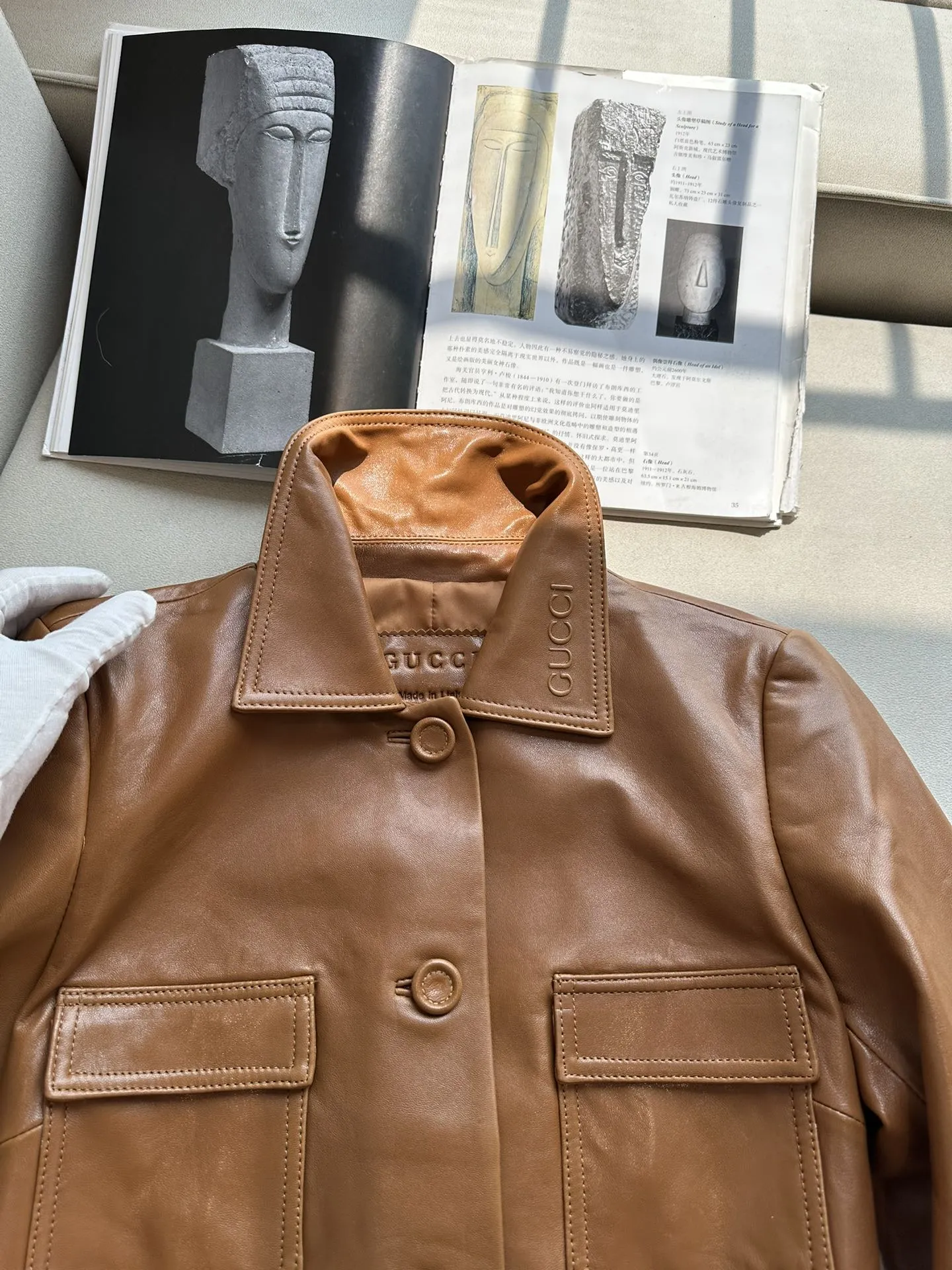 GUCCI Женский кожаный костюм