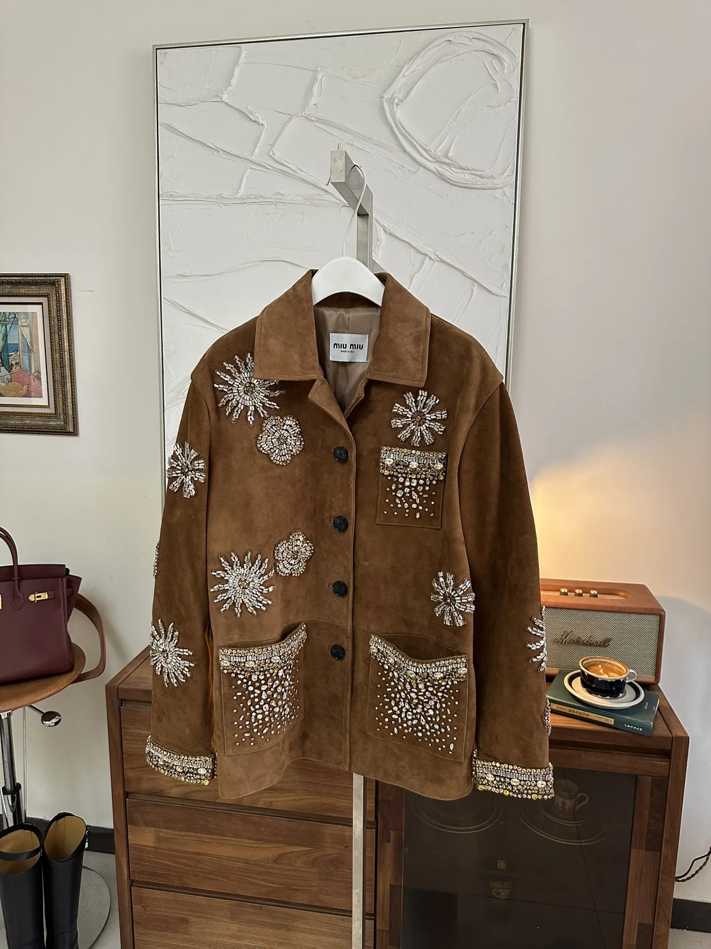 MIU MIU Женский жакет из замши MIU MIU Женский жакет из замши