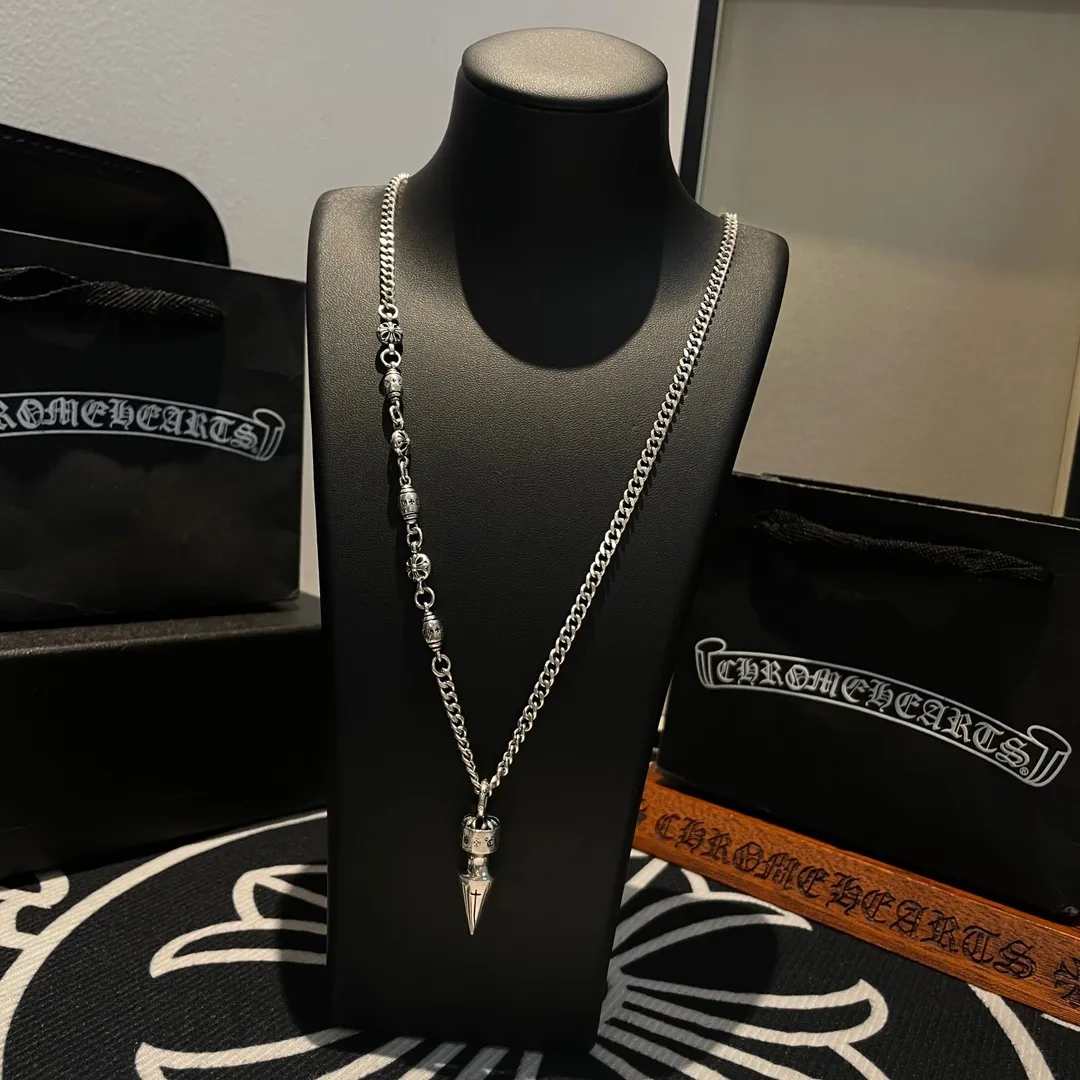 CHROME HEARTS Мужская цепь с кулон пулей CHROME HEARTS Мужская цепь с кулон пулей