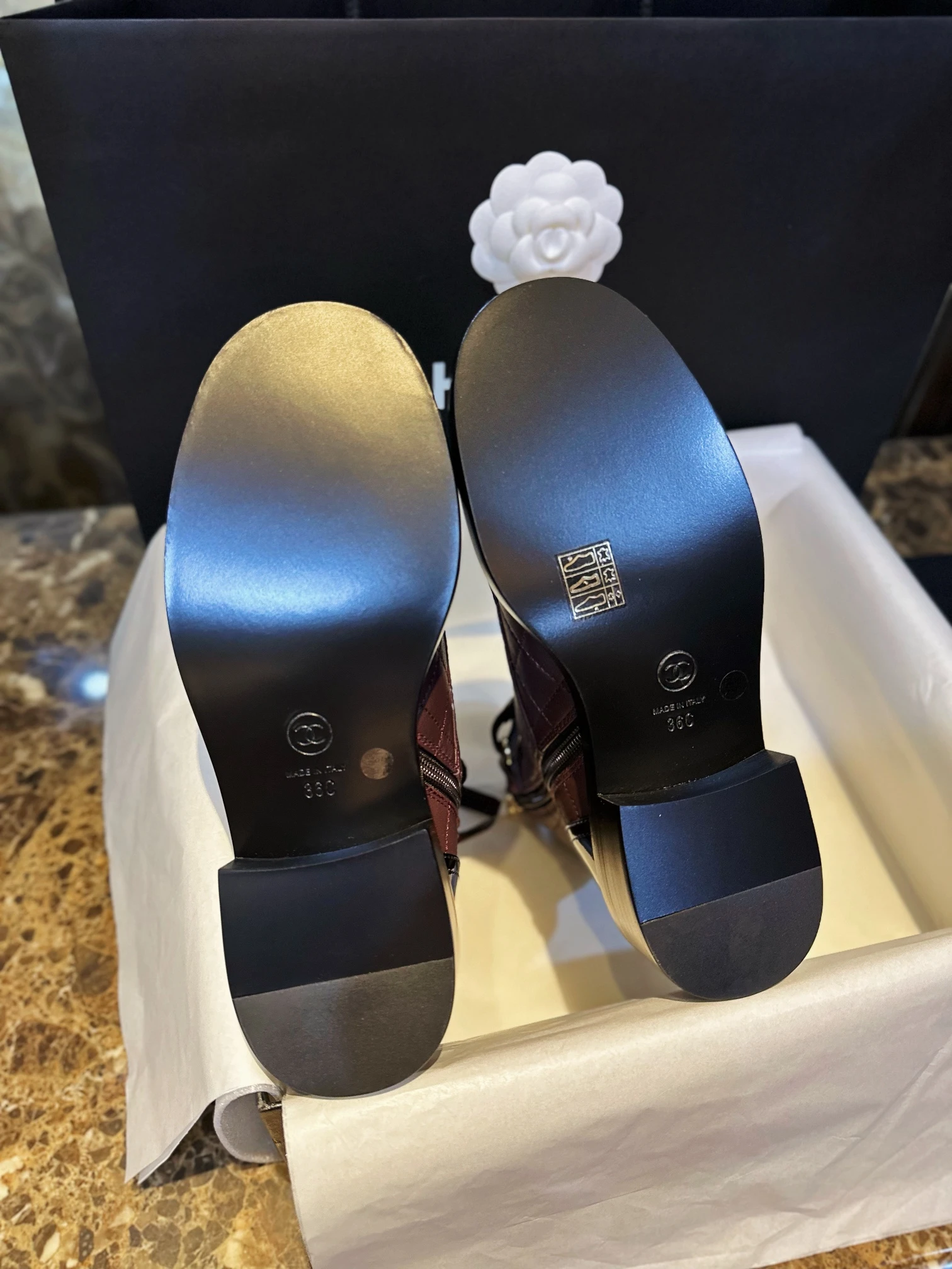 CHANEL Женские ботинки из овчины CHANEL Женские ботинки из овчины