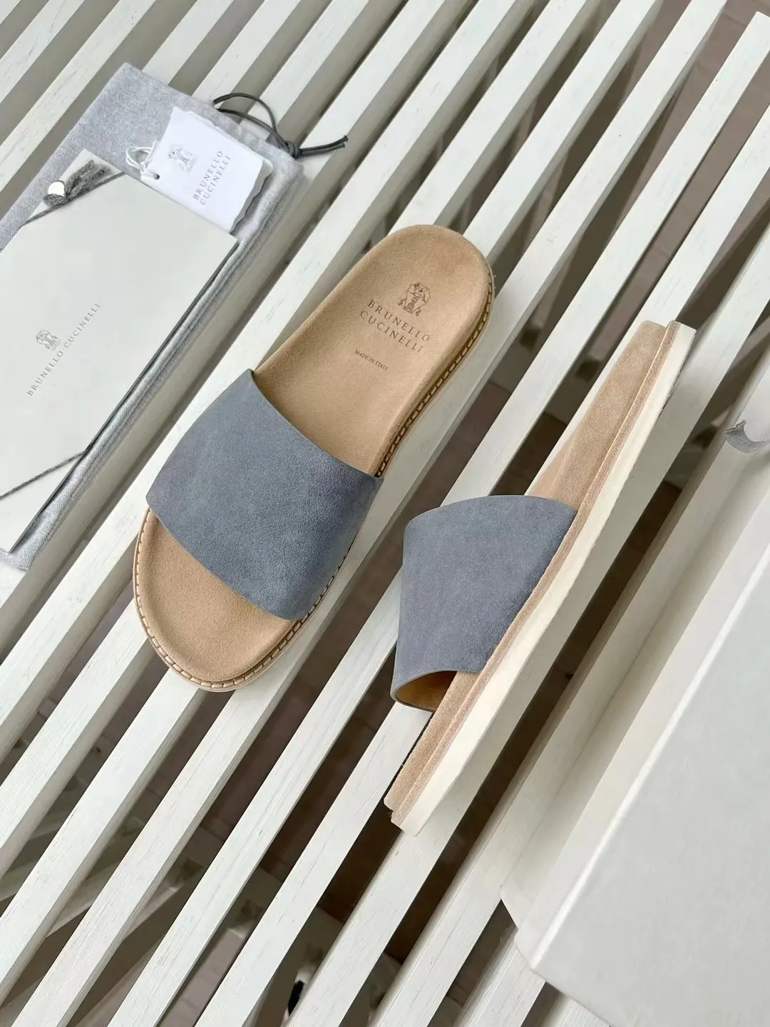 BRUNELLO CUCINELLI Мужские шлепки Urban из замши