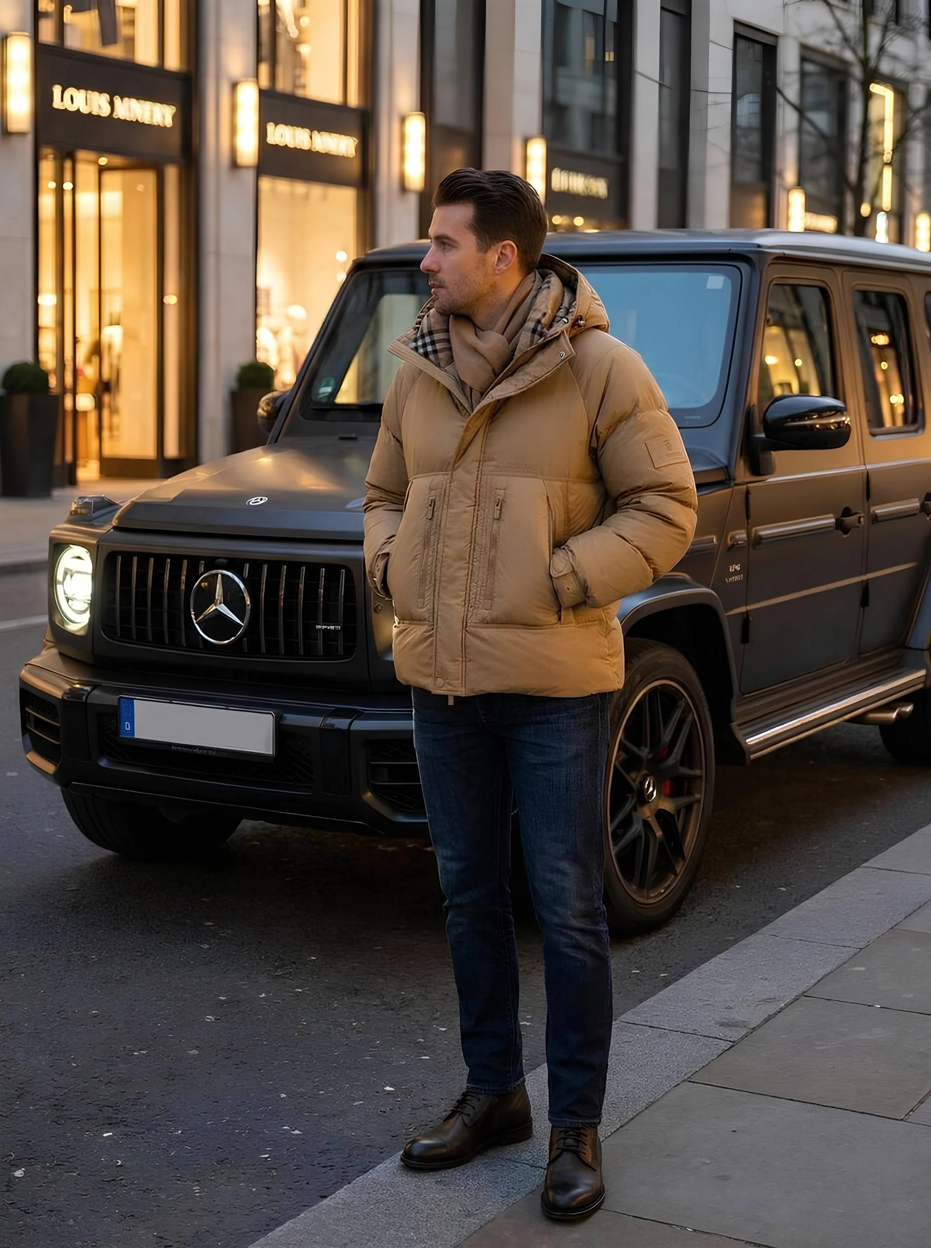 BURBERRY Мужской пуховик с пуховым наполнителем 