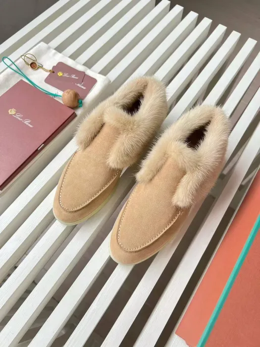  LORO PIANA Норковые ботильоны Open Walk