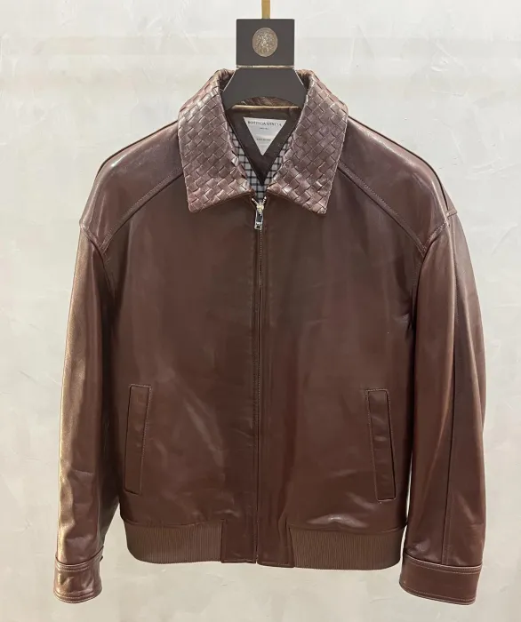 BOTTEGA VENETA Мужская кожаная куртка