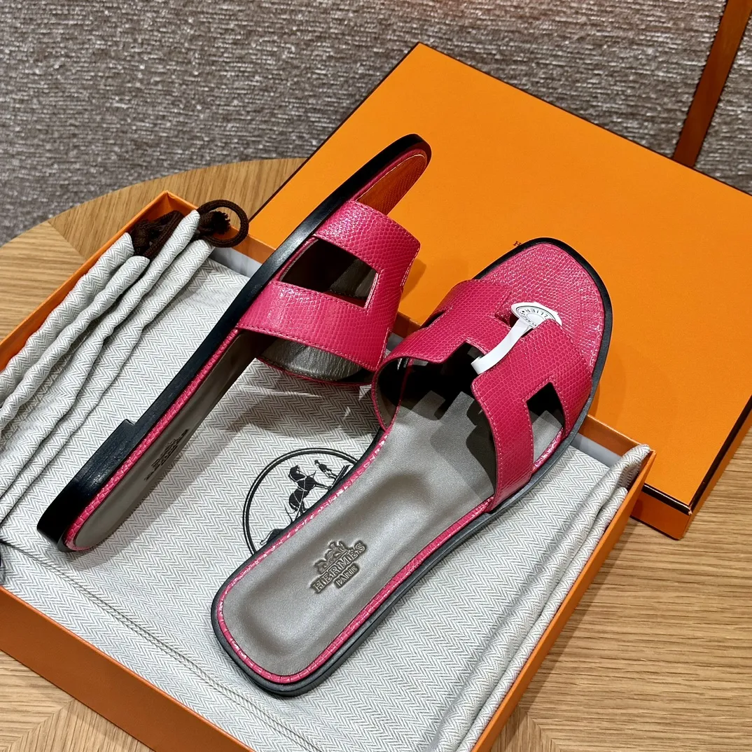 HERMES Женские сандалии Oran кожа ящерицы 