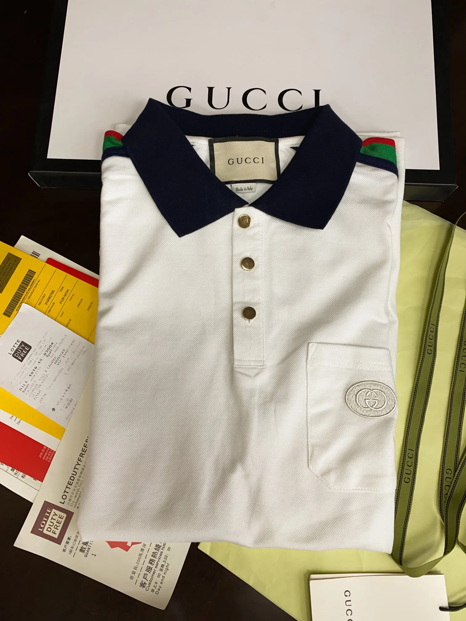 GUCCI Мужская футболка-поло GUCCI Мужская футболка-поло