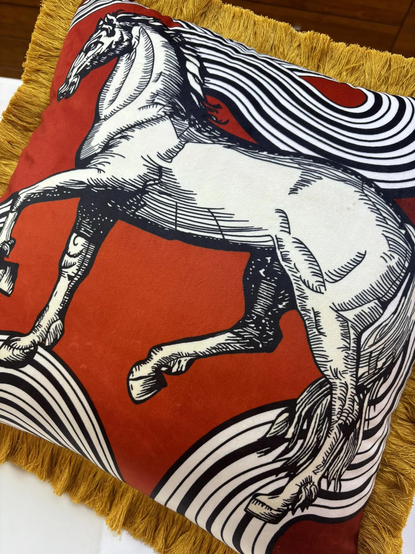 HERMES Подушка из бархата HERMES Подушка из бархата