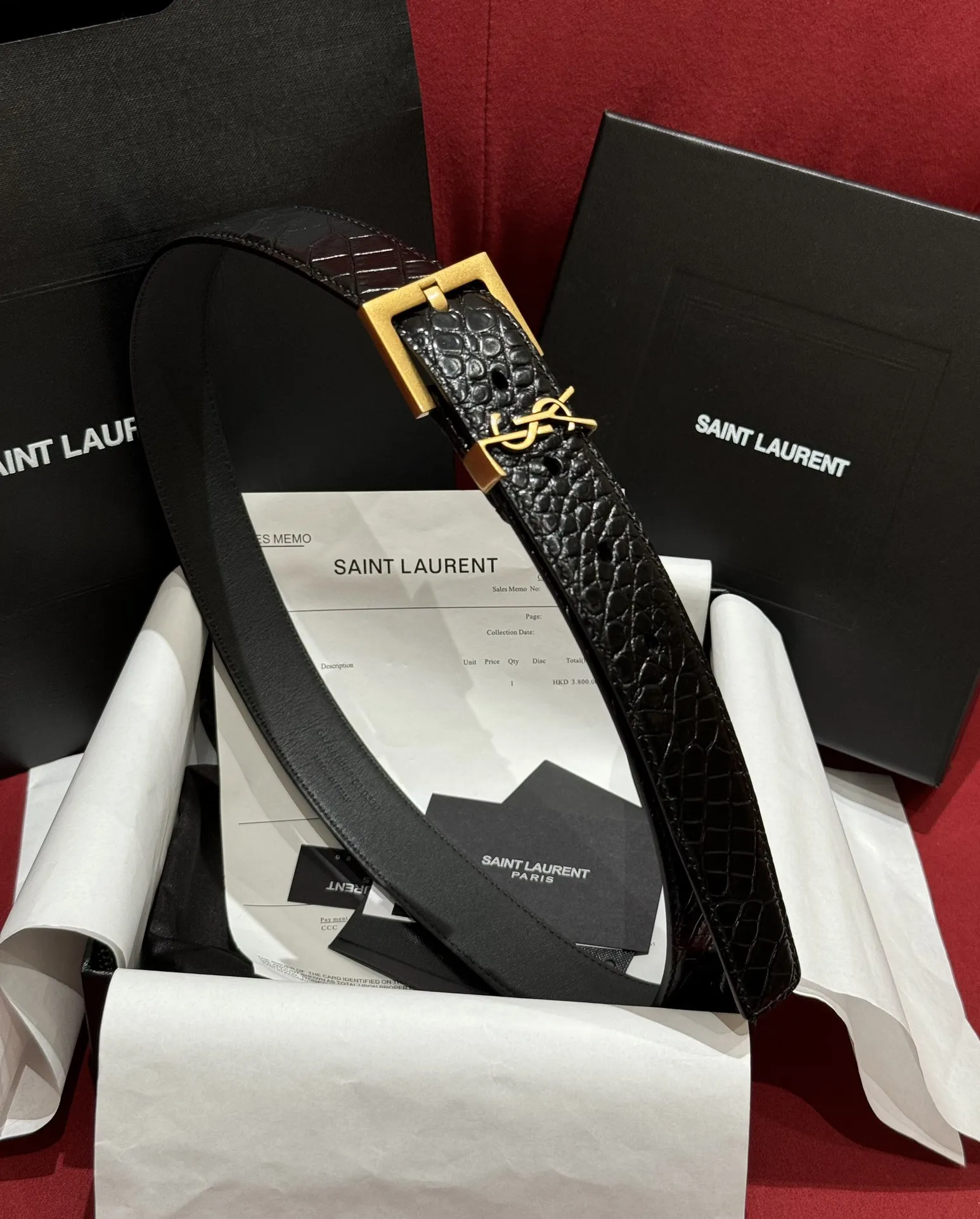 SAINT LAURENT Ремень из яловой кожи