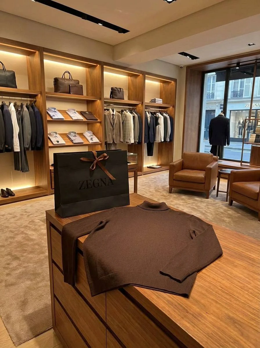 ERMENEGILDO ZEGNA Мужская рубашка из кашемира 