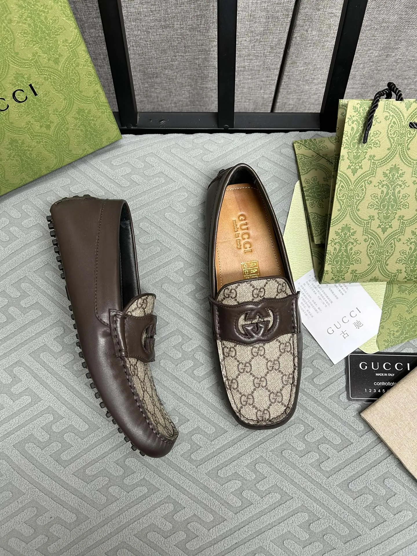 GUCCI Мужские мокасины GG GUCCI Мужские мокасины GG