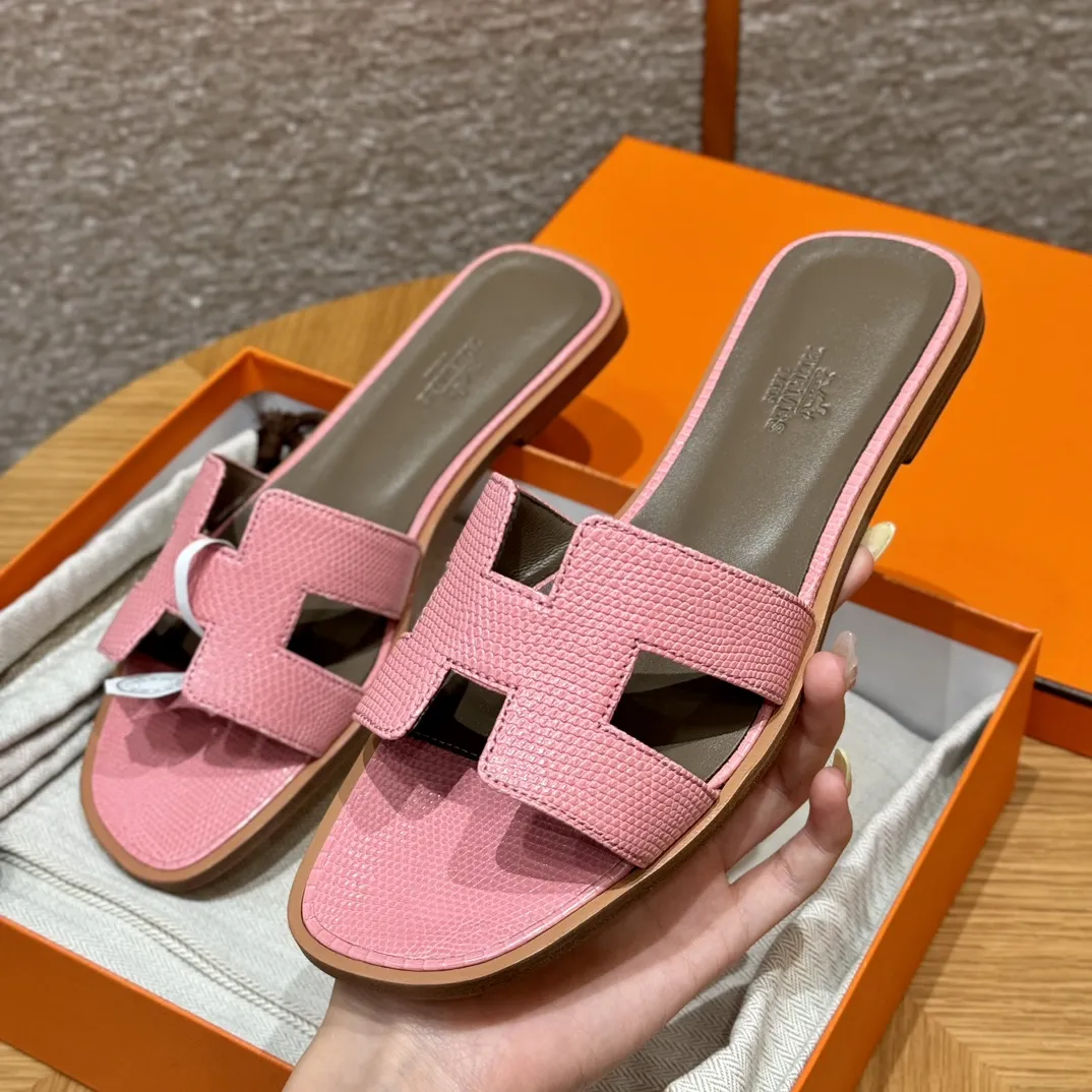 HERMES Женские сандалии Oran кожа ящерицы 