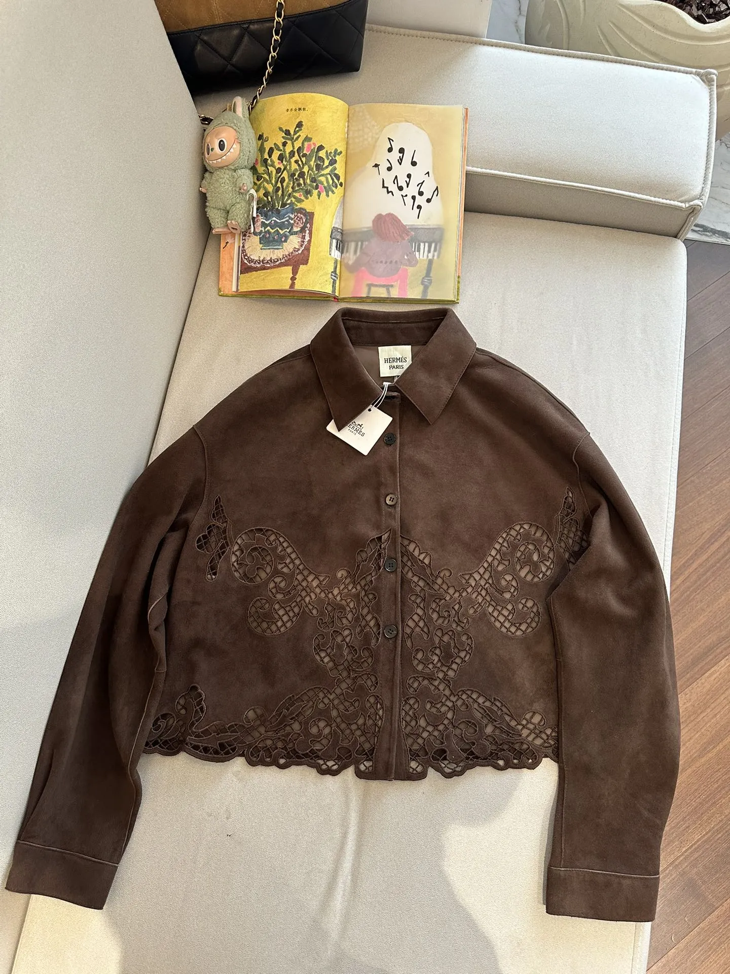 HERMES Женская рубашка из замши