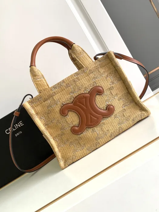  CELINE Женская сумка CABAS THAIS с вышивкой