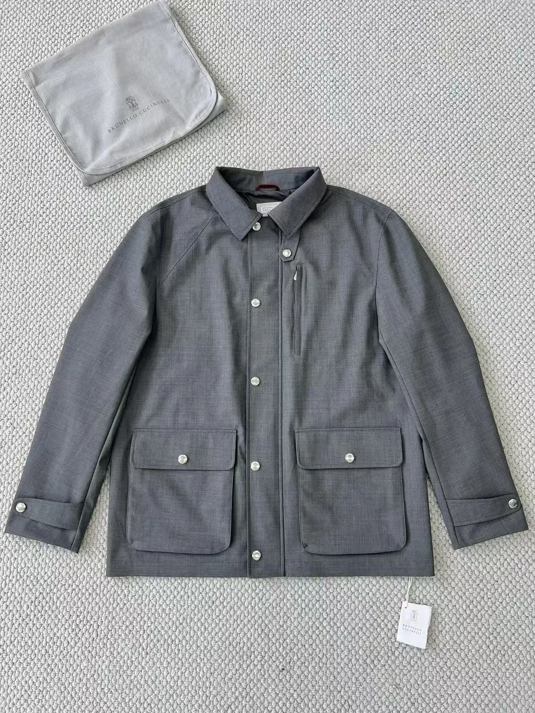 BRUNELLO CUCINELLI Мужская куртка в виде рубашки