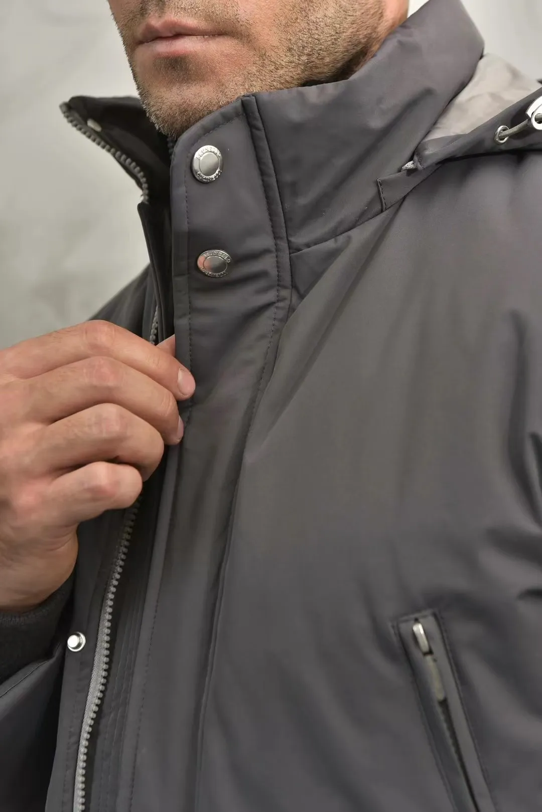 BRUNELLO CUCINELLI Мужская куртка с нейлоновой подкладкой BRUNELLO CUCINELLI Мужская куртка с нейлоновой подкладкой