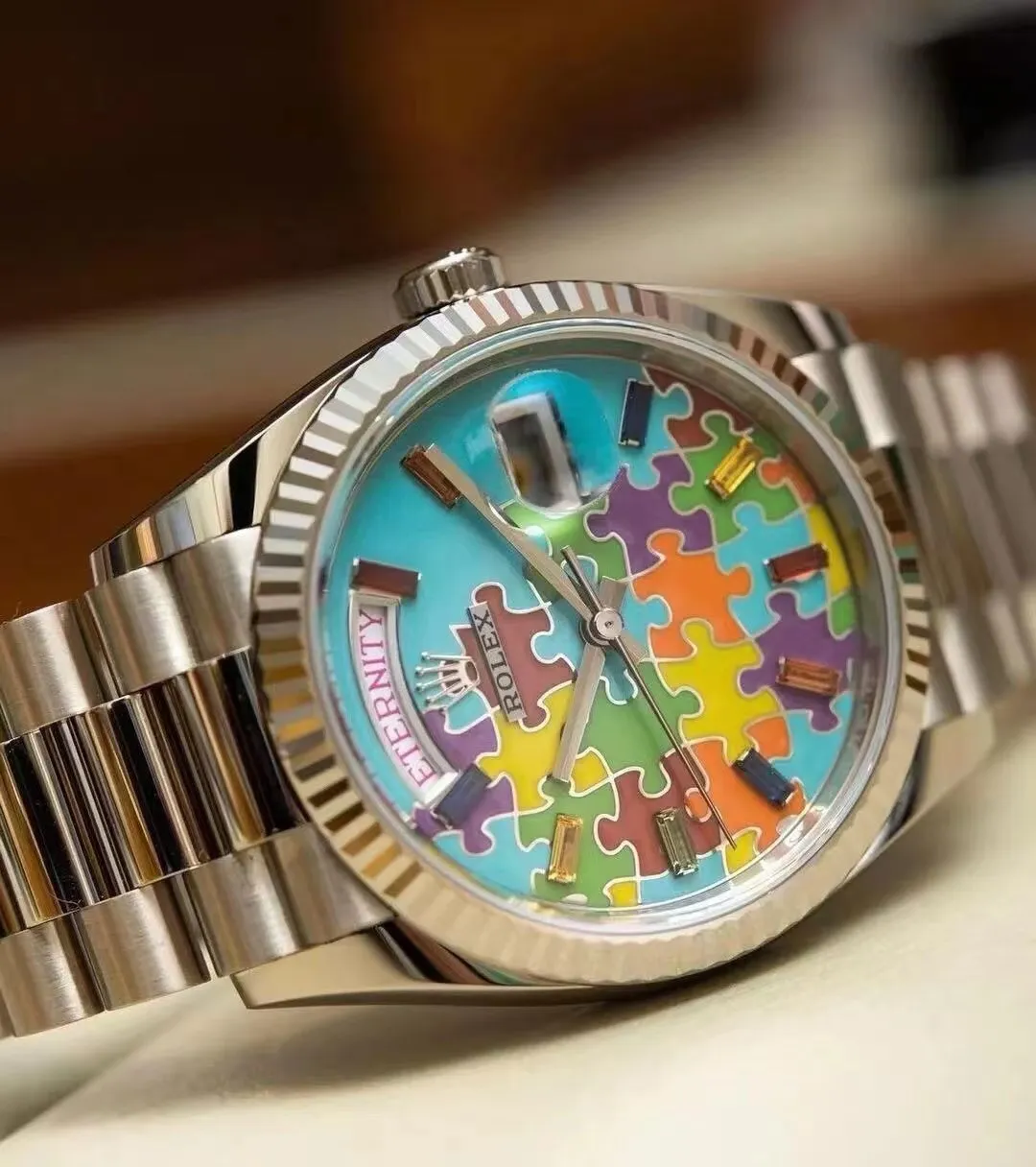 ROLEX Мужские часы Puzzle Day-Date 36 мм ROLEX Мужские часы Puzzle Day-Date 36 мм