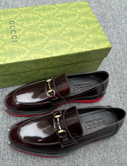 GUCCI Мужские лоферы телячья кожа