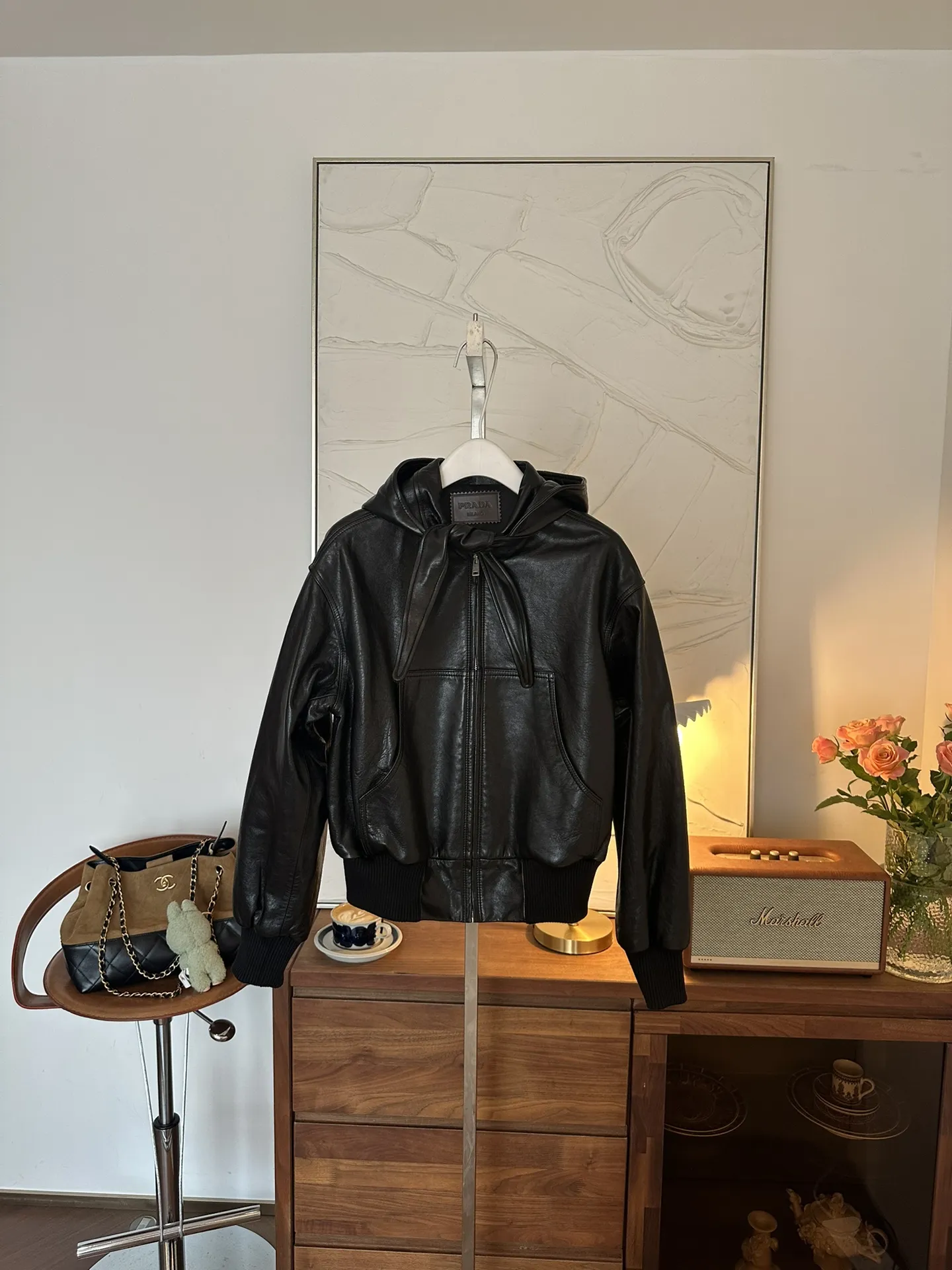 PRADA Женская кожаная куртка PRADA Женская кожаная куртка