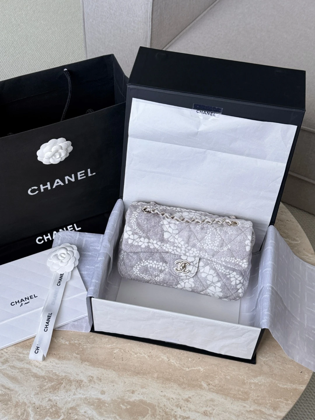 CHANEL Женская сумка CF 25 деним