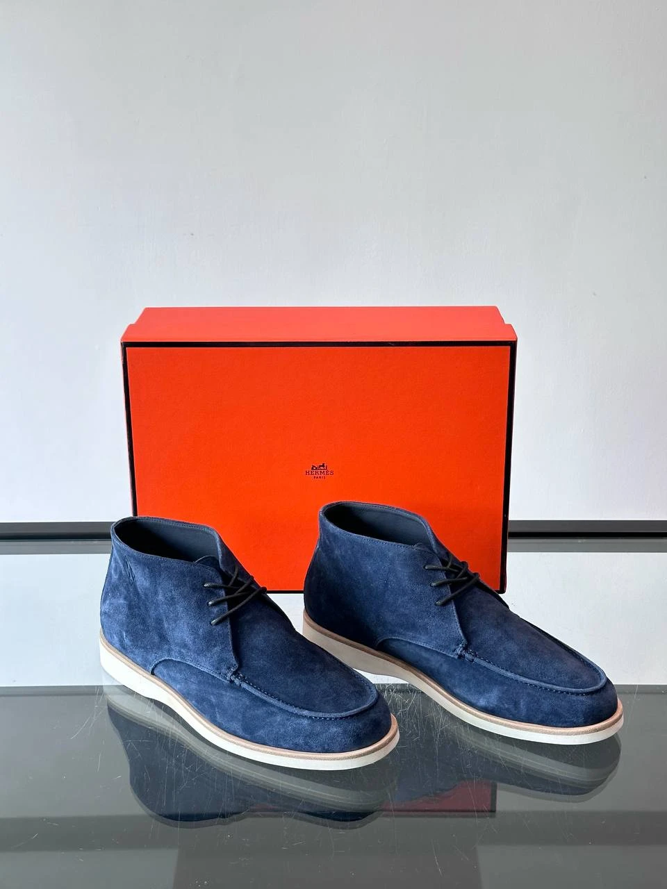 HERMES Мужские замшевые ботинки 