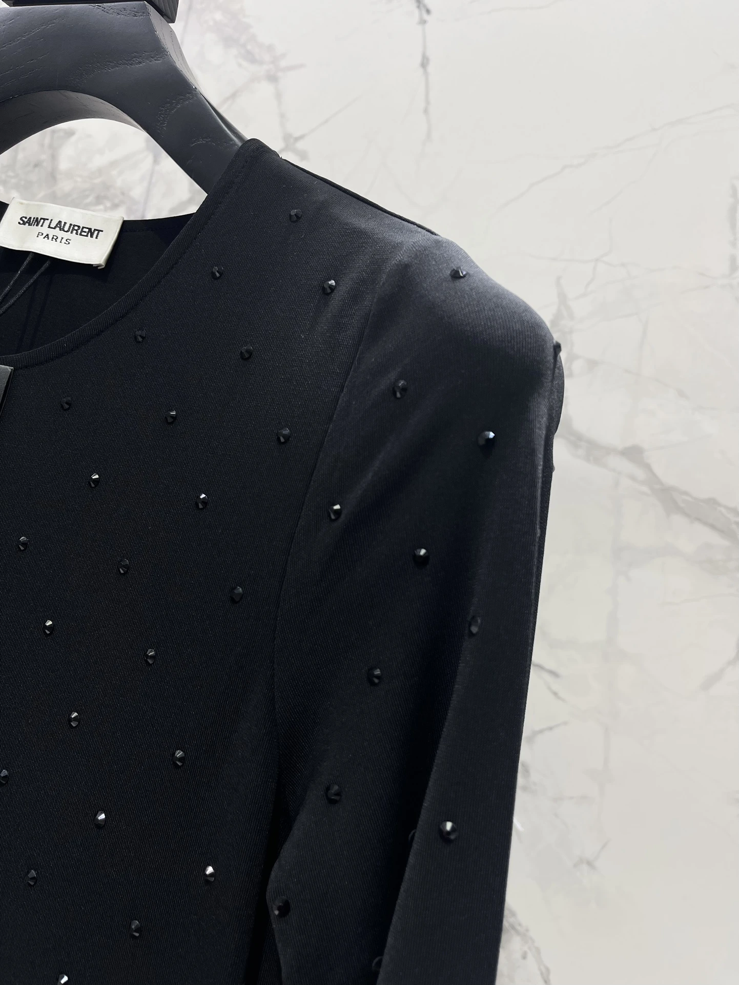 SAINT LAURENT Женское платье с мелкими сияющими вставками