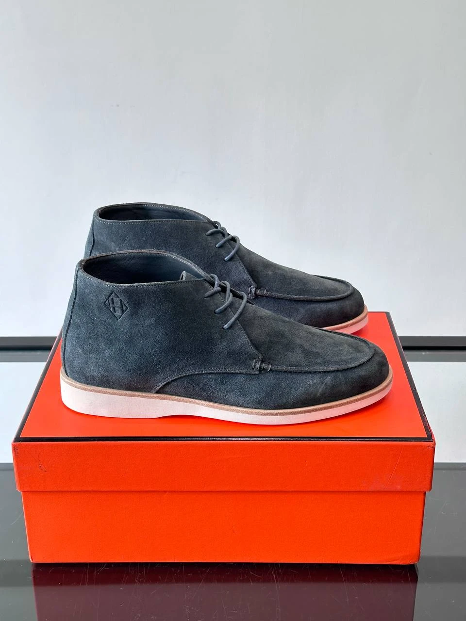 HERMES Мужские замшевые ботинки 