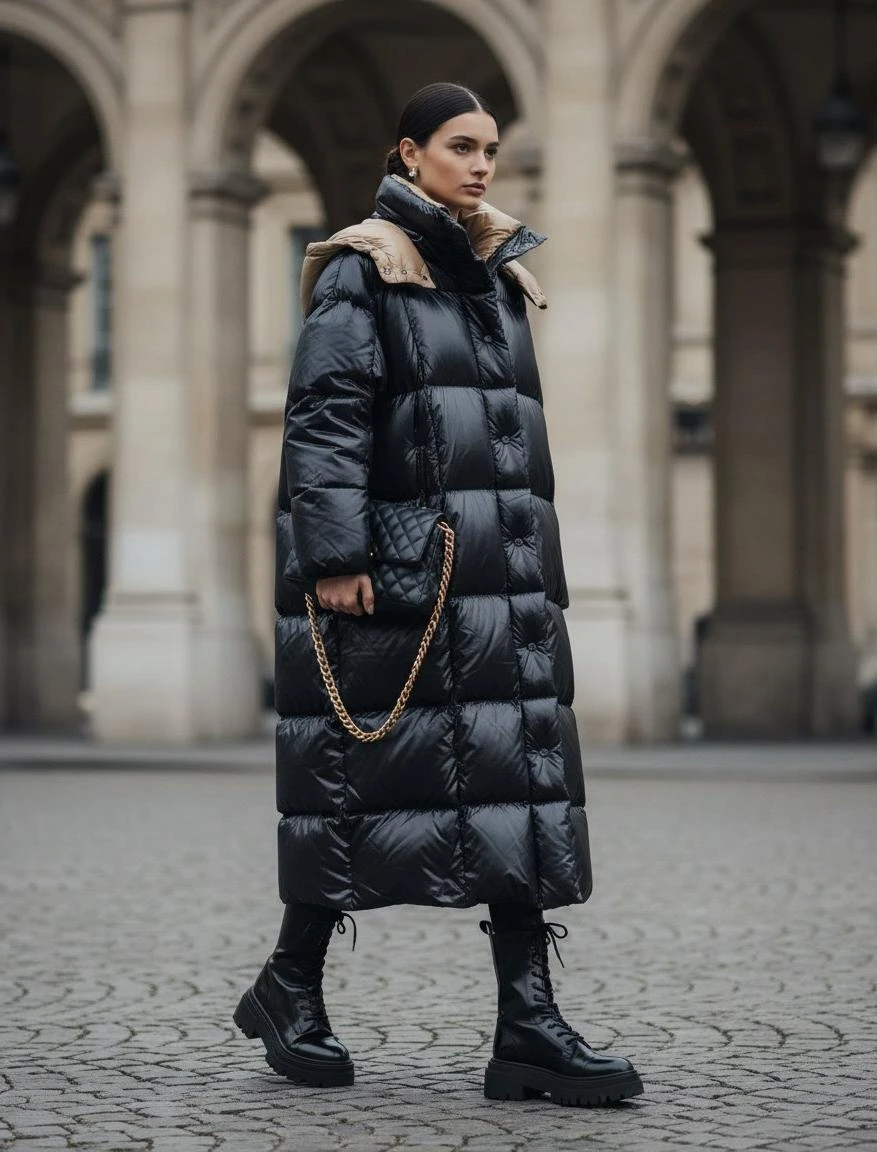 MONCLER Женский удлинённый пуховик Parnaiba MONCLER Женский удлинённый пуховик Parnaiba