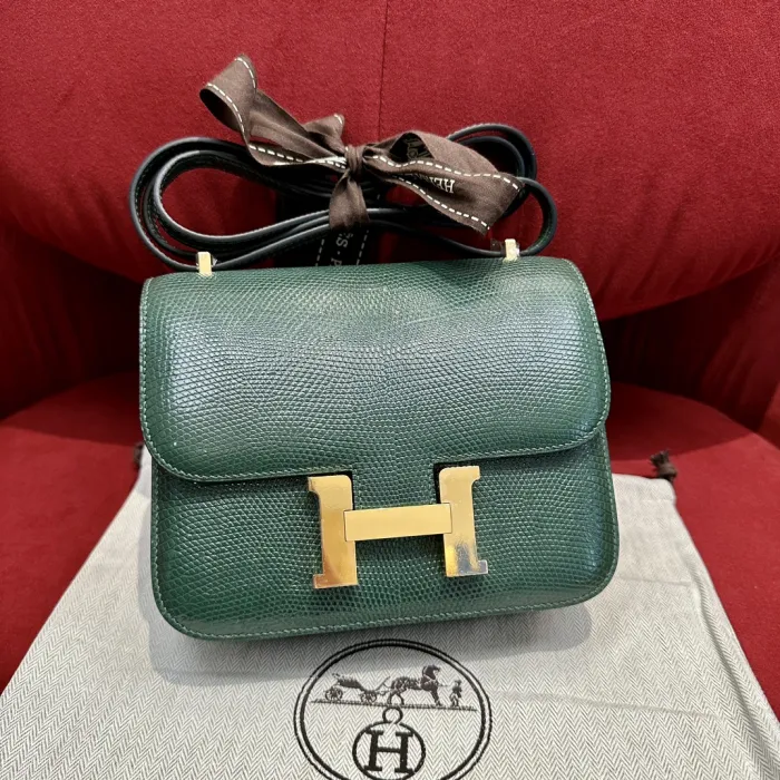 Hermes Женская сумка Constance 19 см ck67 Lizard