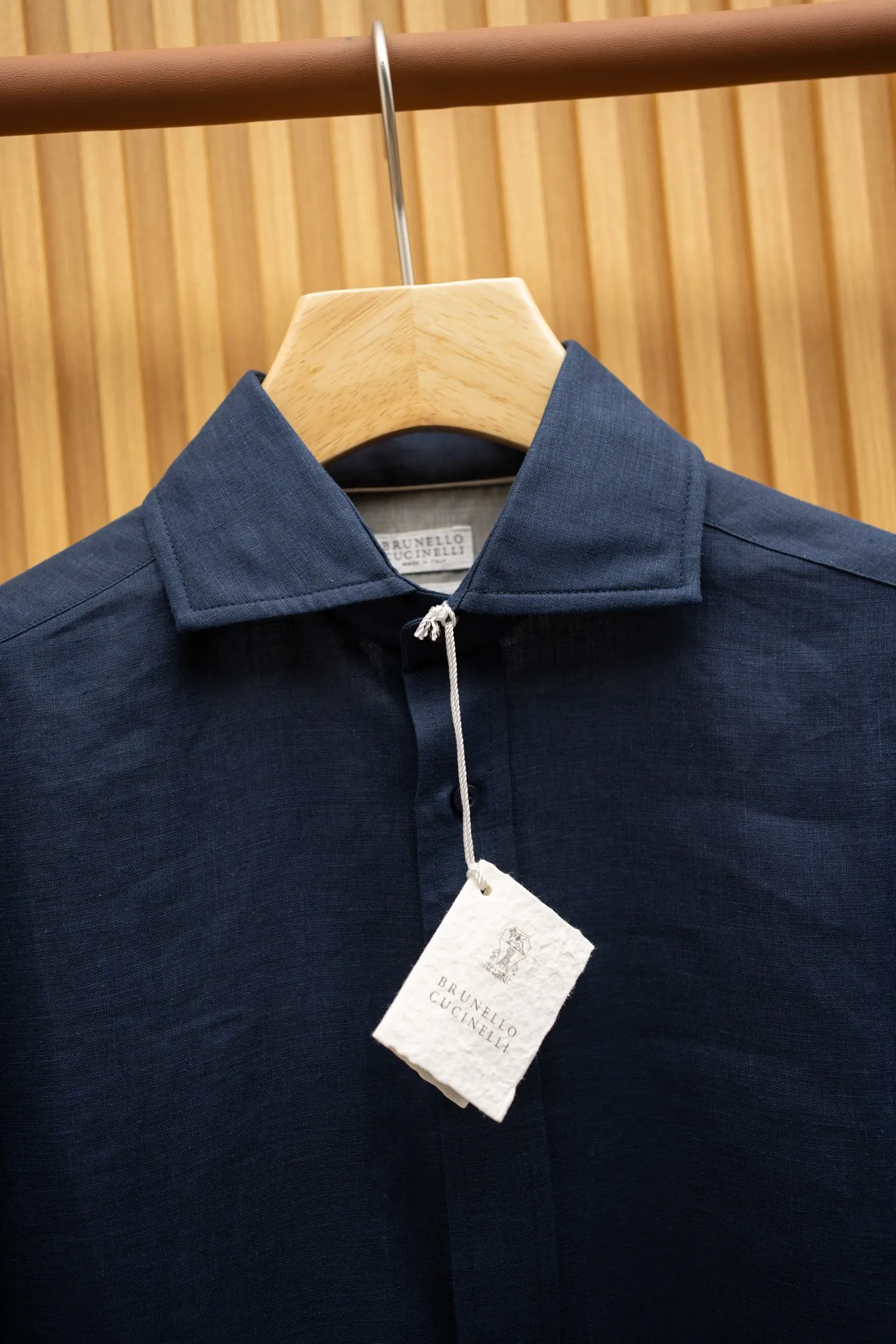 BRUNELLO CUCINELLI Мужская льняная рубашка