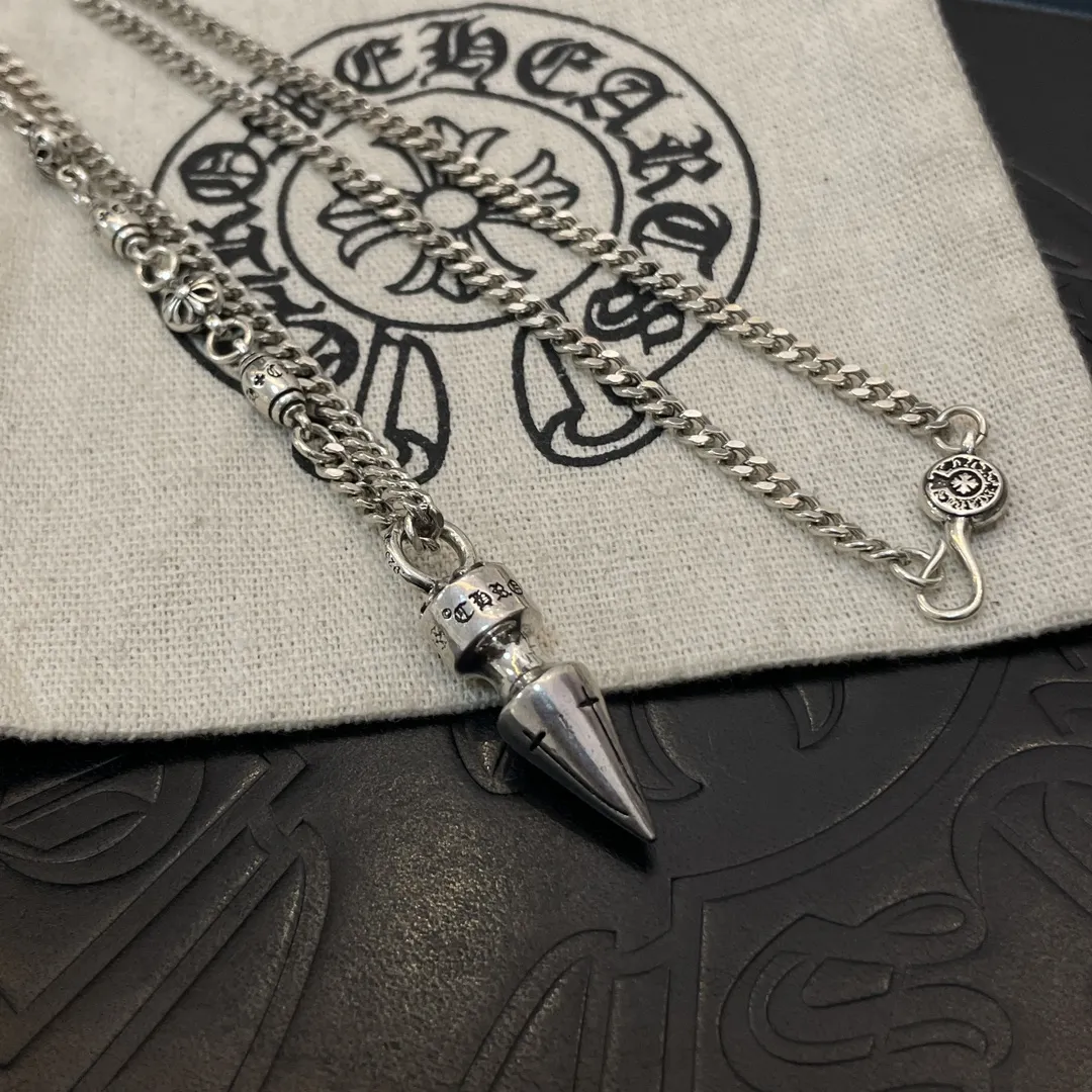 CHROME HEARTS Мужская цепь с кулон пулей CHROME HEARTS Мужская цепь с кулон пулей