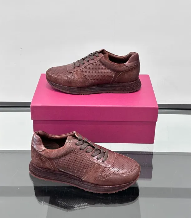 SALVATORE FERRAGAMO Мужские кроссовки конская кожа