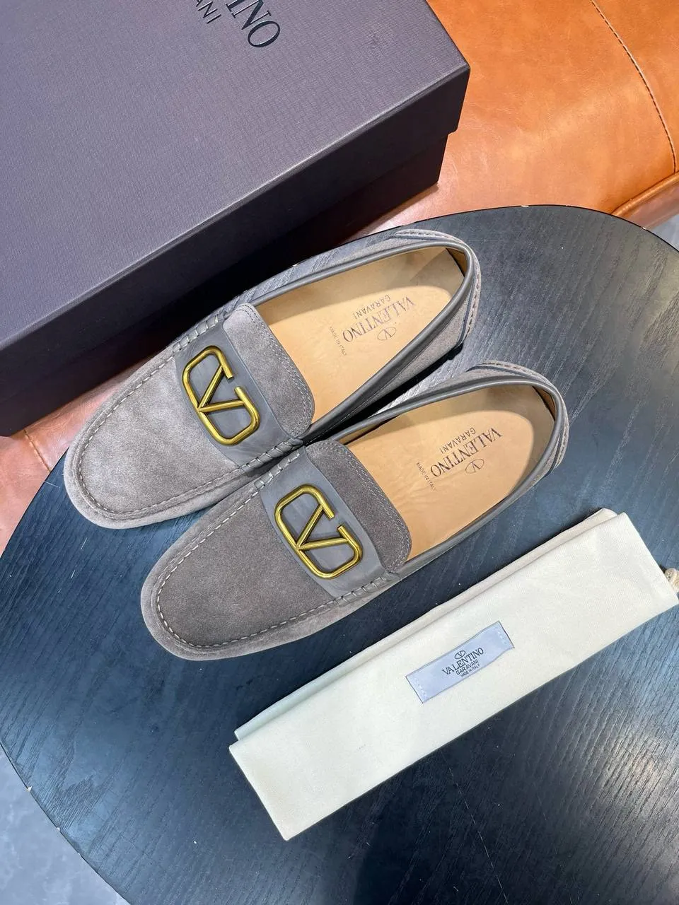 VALENTINO Мужские замшевые мокасины